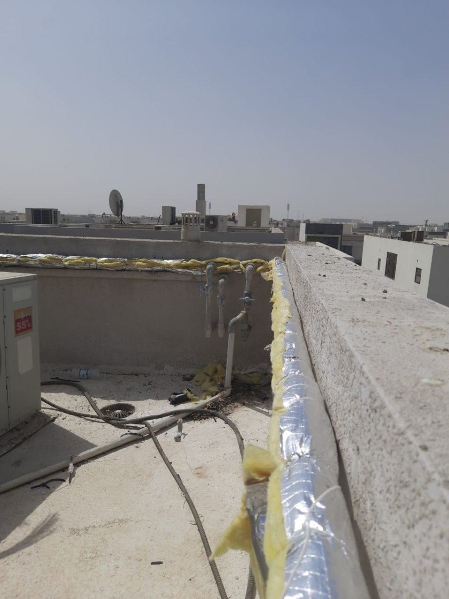 عزل وتغليف مواسير الموياء من درجه